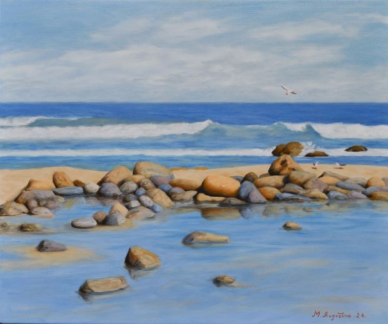 Orange rock 51x61cm $800